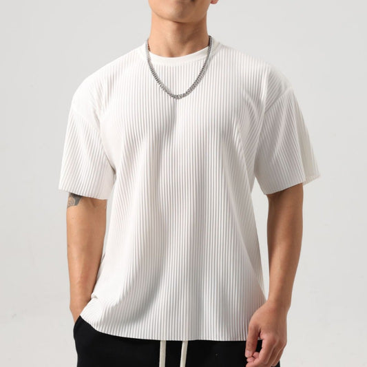 Men's Loose Striped Outdoor Fitness Casual Top