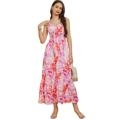 Bohemian Printing Slip Dress Vacation